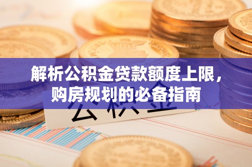 阿里山解析公积金贷款额度上限，购房规划的必备指南