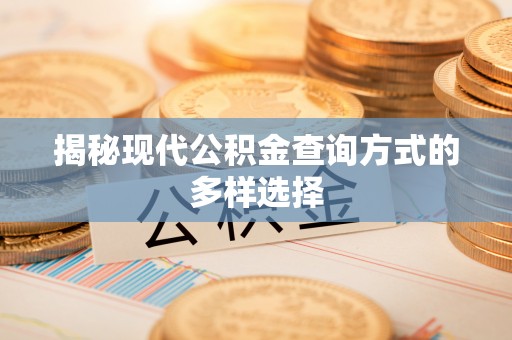 阿里山揭秘现代公积金查询方式的多样选择