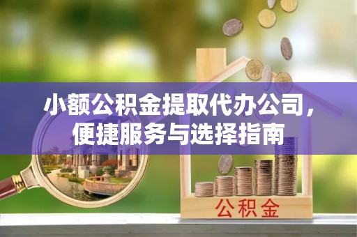 阿里山小额公积金提取代办公司，便捷服务与选择指南