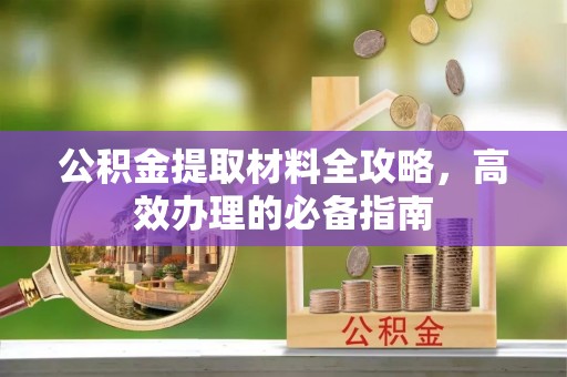 阿里山公积金提取材料全攻略，高效办理的必备指南